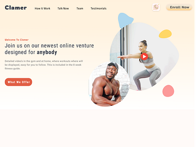 Gym Website Design branding design hero design studio landing page ui website