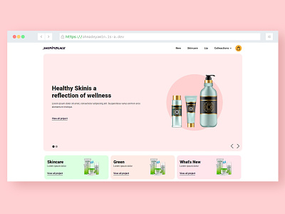 Shopify Ecommerce design landing page portfolio website