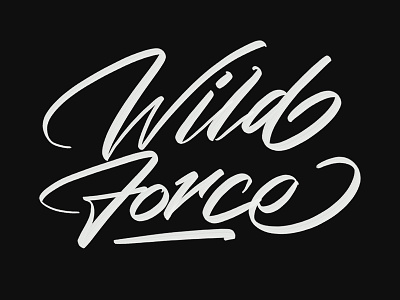 Wild Force branding brush calligraphy calligraphy design font hand lettering handwriting lettering logo logotype script type typeface typography