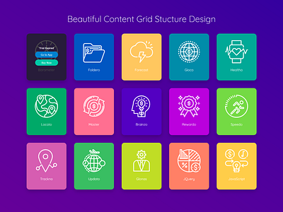 Beautiful Content Grid Design card card design clean content grid design flat design grid grid design grid layout material design material ui photoshop typogaphy ux web