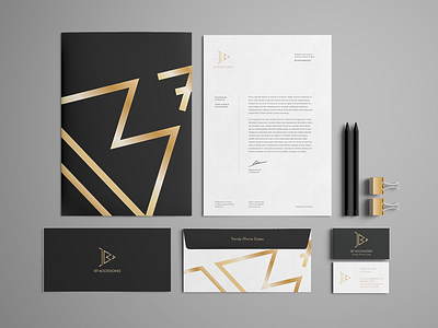 IB7 Accessories Branding branding busines card design envelope iphone letterhead logo typography vector