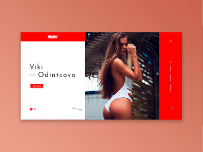 Mavrin girls models personal site ui ux webdesign