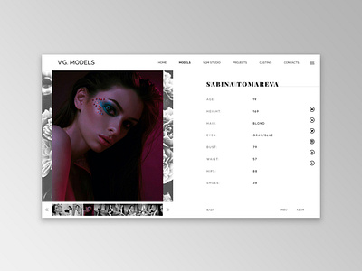 V.G. Models model agency models ui ux webdesign