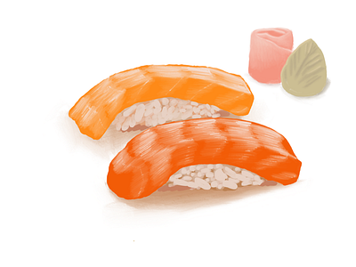 Lunch Time food illustration procreate sushi