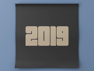 2019 2019 beige design graphic design logo minimal mock up new year simplistic typography