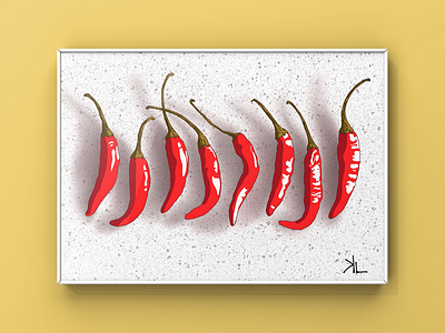 Chilli Lineup chilli chilli peppers drawing illustration mock up procreate sketch spicy