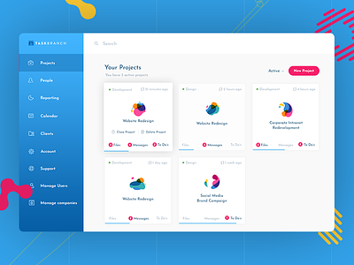 TaskBranch Dashboard | The Project Platform for Agencies dashboard platform design saas ui ux web web app