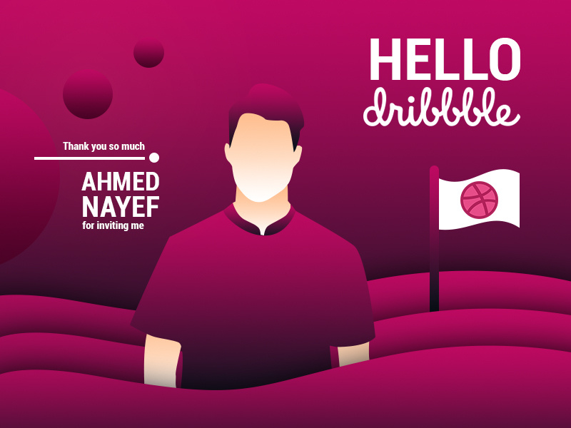 I'AM IN DRIBBBLE ZONE hello dribbble hello invitaion thanks dribbble gradient design first first shot illustraion