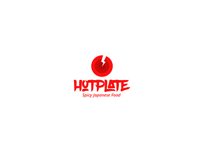 HOTPLATE Logo japanese food red logo restaurant restaurant logo