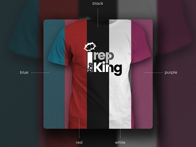 I rep the King graphic art graphic design t-shirt design tee design tee-shirt tshirt type type art typography