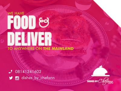 Food Delivery Poster food food and drink graphic design minimal overlay photoshop poster social media design