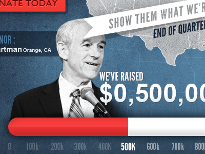 Money Bomb blue red ron paul texture white