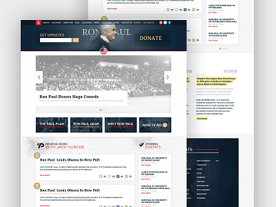 Ron Paul 2012 branding political design politics web design
