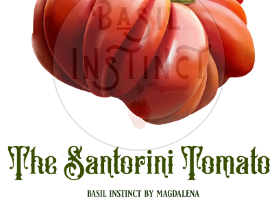 Santorini Tomato art digital art digital painting food illustration santorini tomato