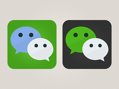 Flat WeChat App Icon PSD flat icon ios psd wechat