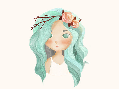 Flower Girl character design childrenillustration girl character illustration art kid lit