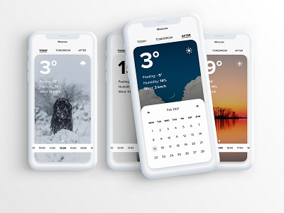 DailyUI #038 — Calendar calendar daily ui dailyui design figma mobile mobile app ui weather weather app white