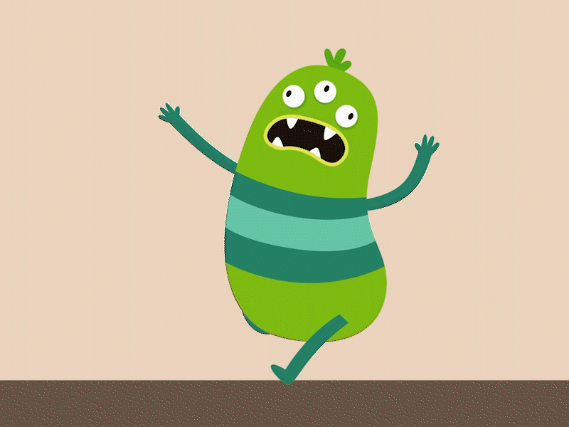 Animated monster character animation