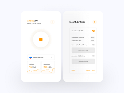 VPN Mobile App concept