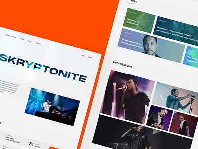 Skryptonite — artist page🎭 design skryptonite ui web website