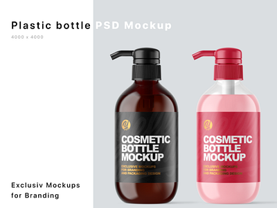 Plastic Bottles Mockups 3d design logo mock up mockup mockup design mockupdesign pack package visualization