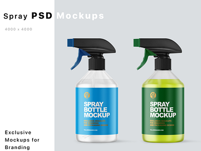 Spray Bottles Mockups