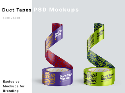 Duct Tapes Mockups PSD 3d design logo mock up mockup mockupdesign pack package visualization