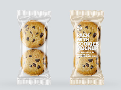 Snack Bar with Coocies Mockup 3d design logo mock up mockup mockup design mockupdesign pack package visualization