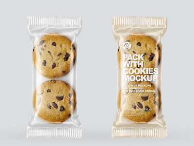 Snack Bar with Coocies Mockup 3d design logo mock up mockup mockup design mockupdesign pack package visualization