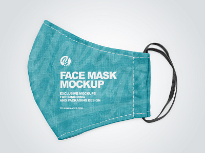 Face Mask Mockup PSD 3d branding coronavirus covid19 design facemask logo mask mock up mockup mockup design visualization