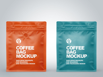 Matte Coffee Bags Mockups PSD 3d branding design illustration mock up mockup mockupdesign pack package visualization