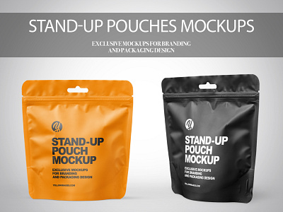 Stand-up Pouches Mockups PSD