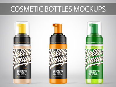 150 ml Cosmetic Bottles Mockups 3d bganding bottlemockup brandingdesign design illustration label labeldesign logo mockup mockupdesign pack package visualization