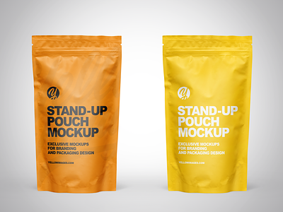 Matte Stand-up Pouch Mockup PSD 3d branding design illustration label desing mockup mockupdesign pack package visualization