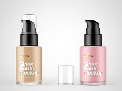 Cosmetic Bottles Mockups PSD 3d branding design illustration labeldesign mockup mockupdesign pack package visualization