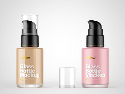 Cosmetic Bottles Mockups PSD 3d branding design illustration labeldesign mockup mockupdesign pack package visualization