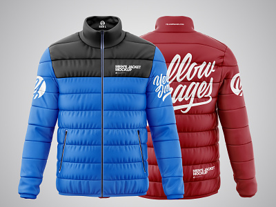 Men's Jacket Mockups PSD 3d design mockup mockupdesign snow shedding visualization