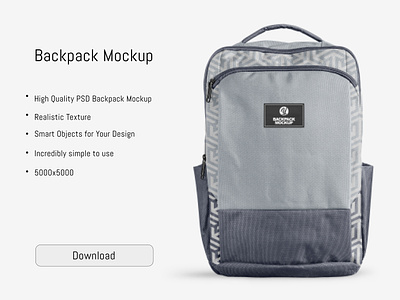 Backpack Mockup PSD 5k 3d apparel backpack backpack mockup clothes design graphic design mockup mockupdesign visualization