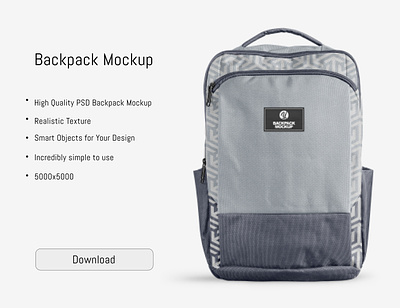 Backpack Mockup PSD 5k 3d apparel backpack backpack mockup clothes design graphic design mockup mockupdesign visualization