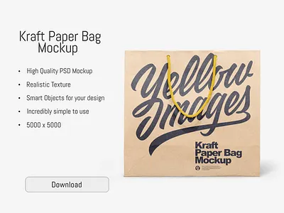 Kraft Paper Bag Mockup PSD 3d bagmockup branding design graphic design logo mockup mockupdesign pack package psdmockup visualization