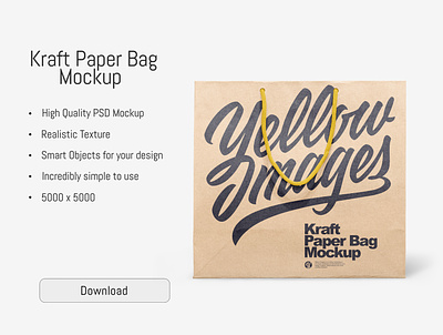 Kraft Paper Bag Mockup PSD 3d bagmockup branding design graphic design logo mockup mockupdesign pack package psdmockup visualization