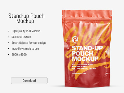 Stand-Up Pouch Mockup PSD