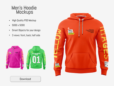 Hoodie Mockups PSD 5k 3d apparel appareldesign clothes clothesdesign design fashion hoodie hoodiemockup illustration labeldesign logo longsleeve mockup mockupdesign visualization