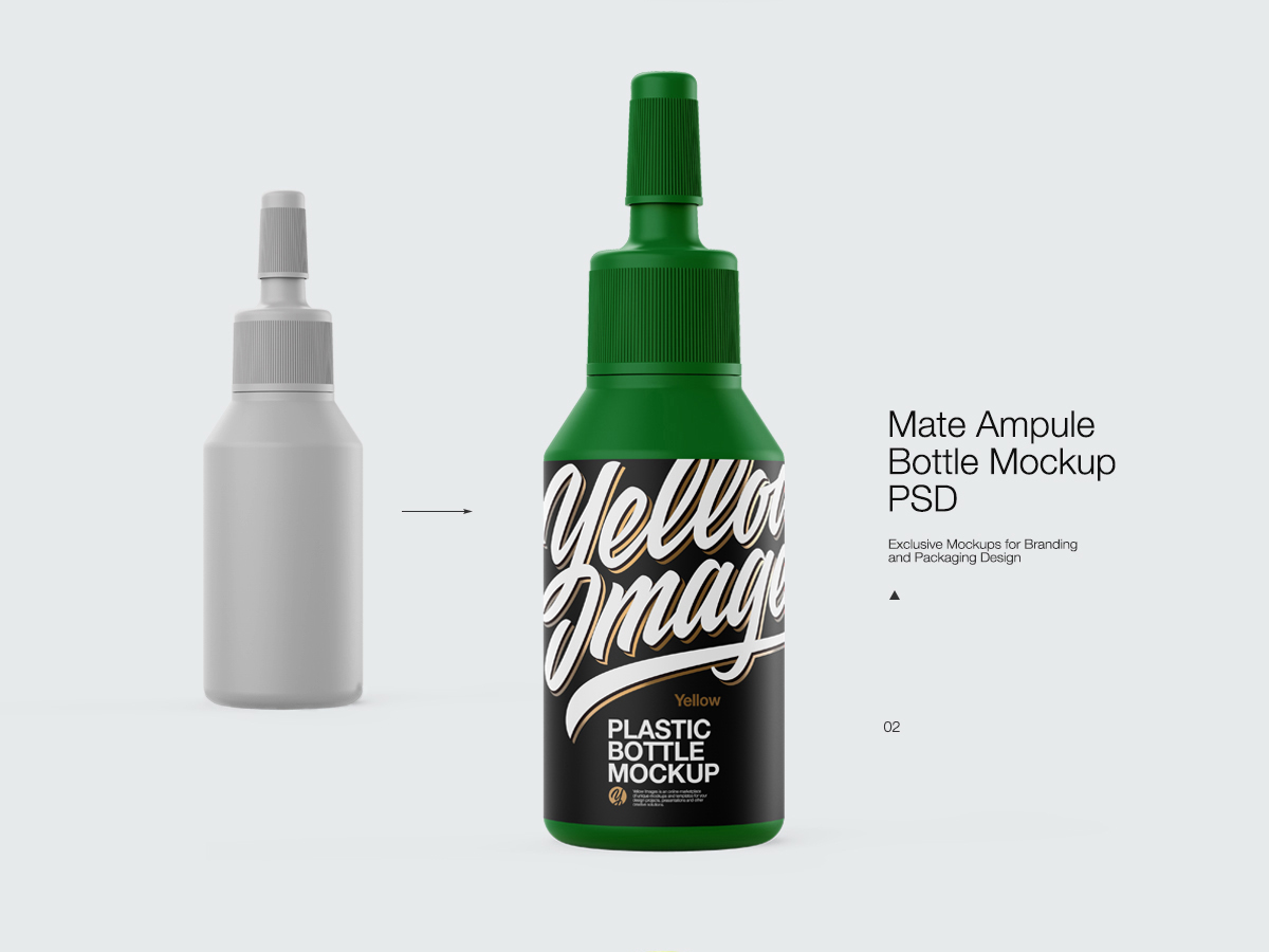 Download Ampule Plastic Bottle Mock Up By Andrey Gapon On Dribbble PSD Mockup Templates