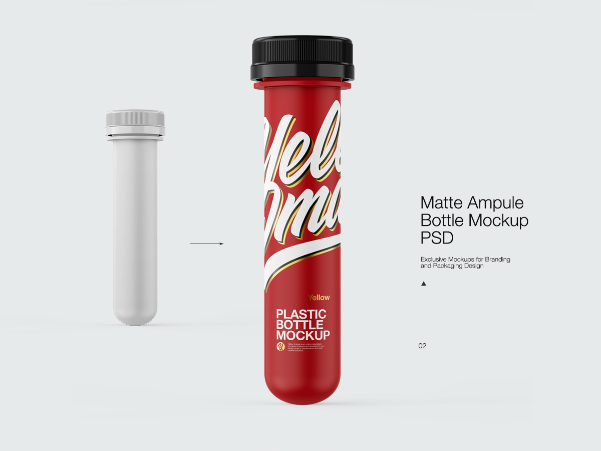Download Ampule Plastic Bottle Mock Up By Andrey Gapon On Dribbble PSD Mockup Templates
