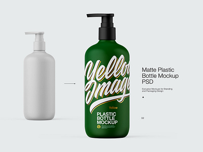 Download Plastic Bottle With Pump Mock Up By Andrey Gapon On Dribbble