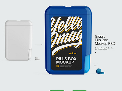 Pills Box Mock-up 3d box boxmockup branding design icon illustration logo mock up mock up mockup mockup design mockupdesign pack package real smartobject ui visualization