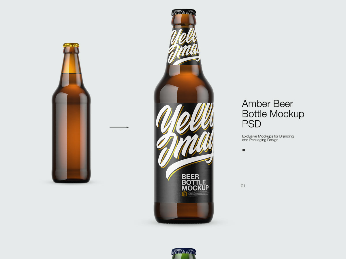 Download Beer Bottle Mock Up By Andrey Gapon On Dribbble PSD Mockup Templates