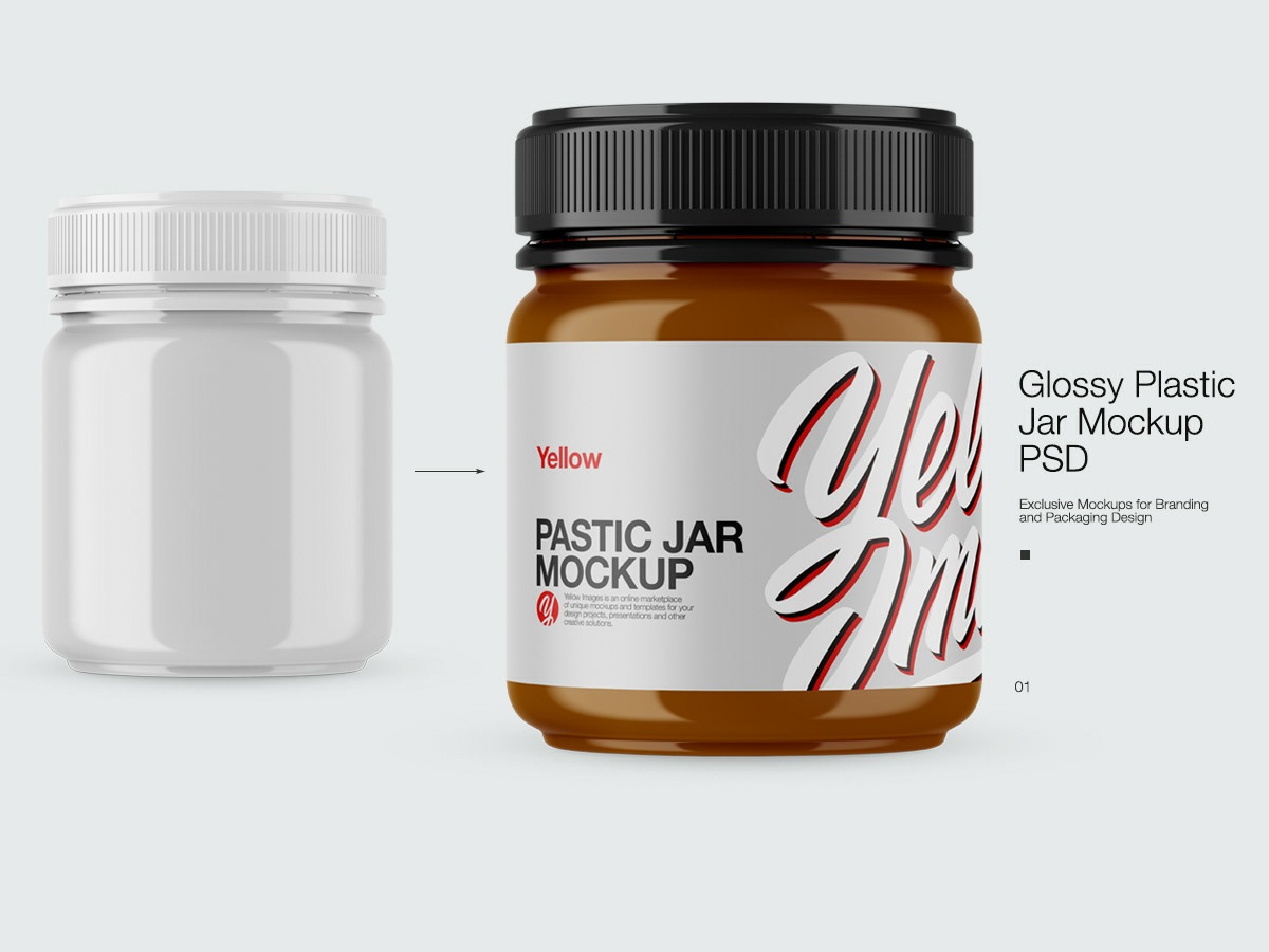 Download Plastic Jar Mockup By Andrey Gapon On Dribbble Yellowimages Mockups