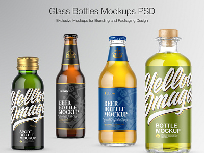 Glass Bottles Mockups 3d 3d bottle bottle bottle design bottle label branding design illustration logo mock up mock up mockup mockup design mockupdesign mockups pack package real smartobject visualization